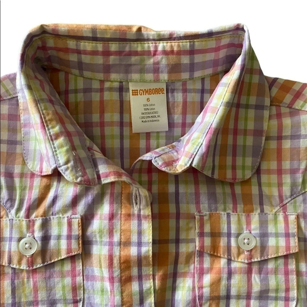 GYMBOREE-PASTEL PLAID DRESS